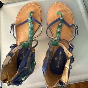 Kate Spade Blue and Teal Sandals